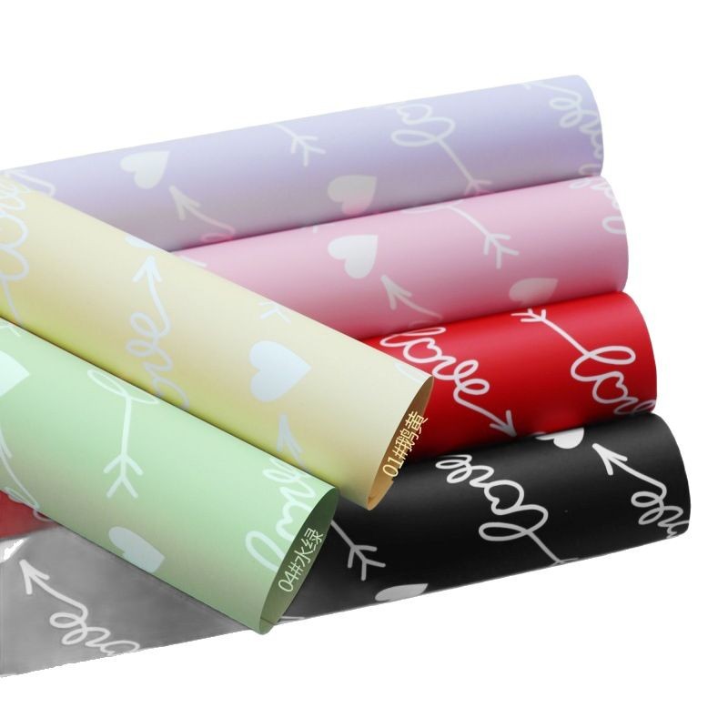 Papel de embalaje para flores de fábrica de fiestas, para San Valentín, impermeable, al por mayor