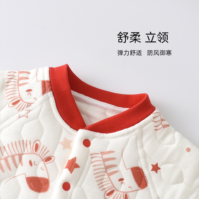 嬰兒連體衣夾棉秋冬季嬰兒爬服寶寶保暖哈衣冬款空氣棉新生兒衣服