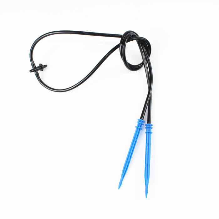 2 garras flecha de goteo curva de dos vías + riego de maceta de púas de una sola espada de goteo directo árboles frutales de montaña raíz de riego de goteo