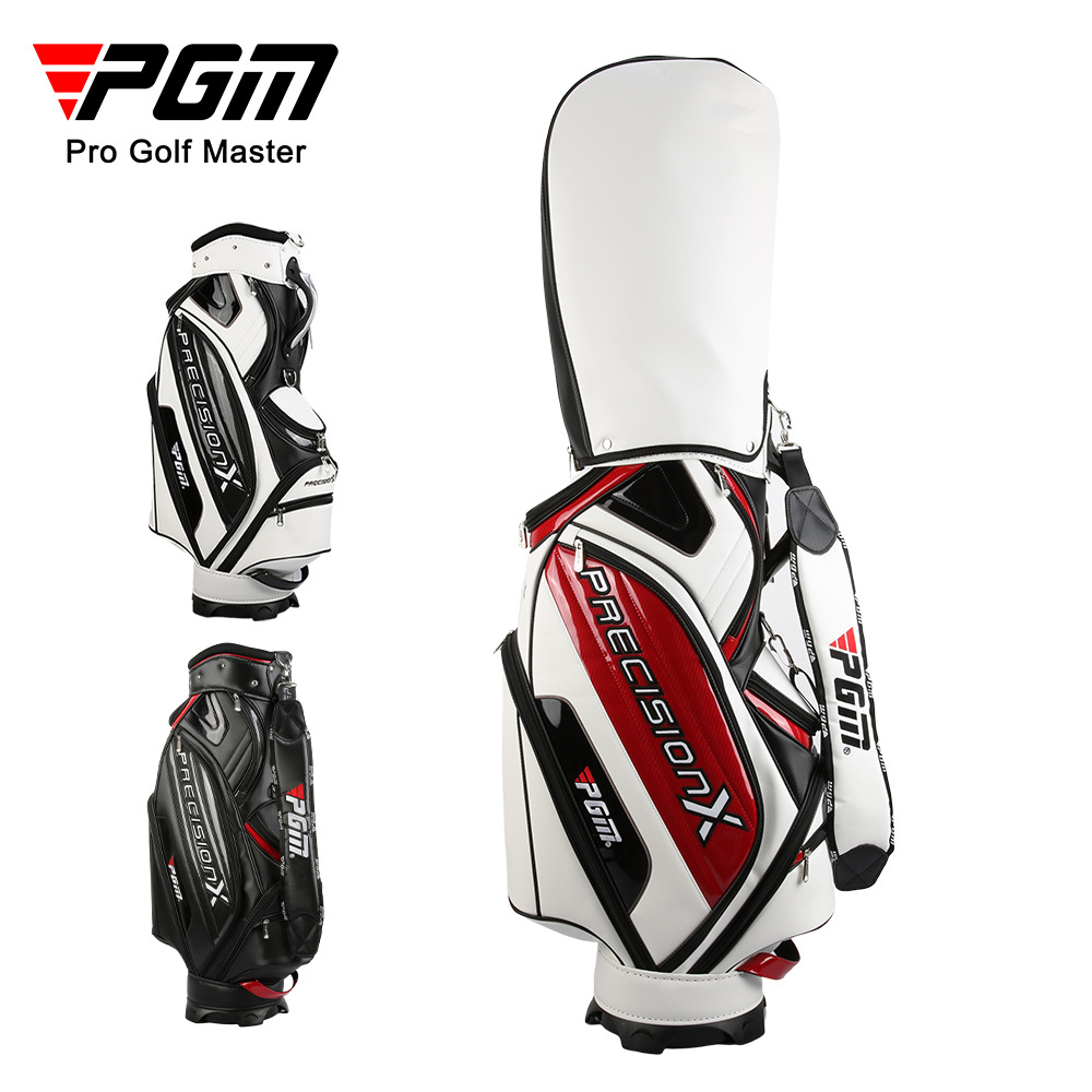 Túi golf PGM kéo lăn chống nước PU đựng 13 gậy — QB034 trắng đen, QB034 trắng đỏ, QB034 đen đỏ