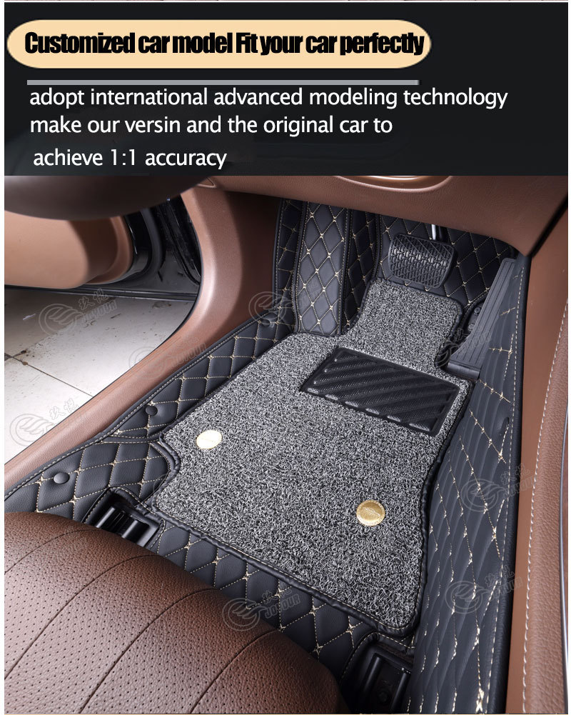 Cross-Border Double-Layer Silk Loop Full-Coverage Leather Floor Mats, Car Floor Mats Direct from the Source Factory, Dropshipping Available