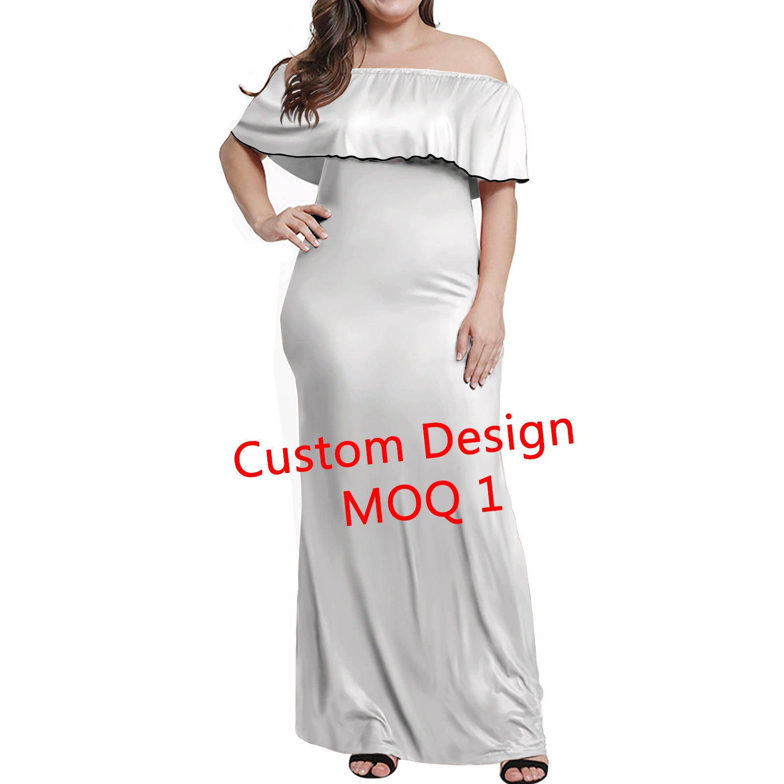Дропшиппинг платье Polynesian размера 7XL с пальмами, Polyester, повседневное женское платье
