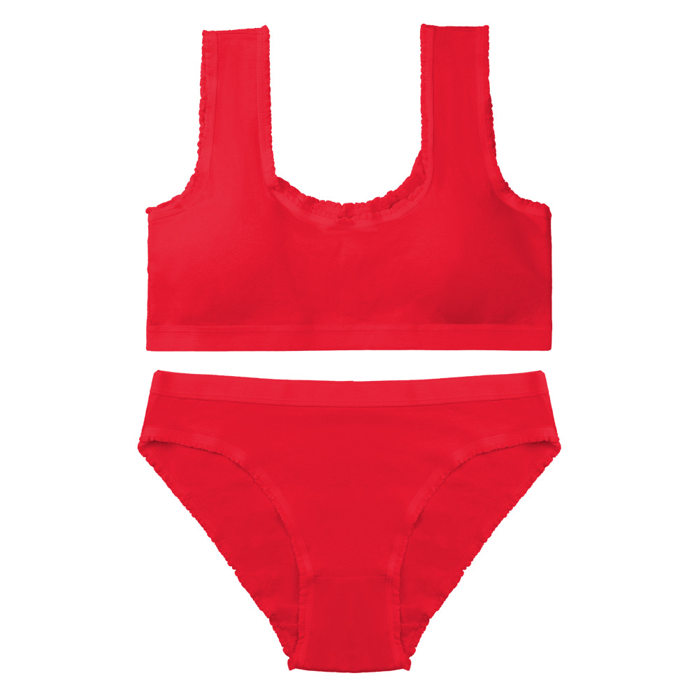 Ropa interior de algodón puro para niñas 12-16 años, estudiantes de primaria y secundaria, ropa interior de desarrollo para niñas, ropa interior de sujetador delgada sin anillo de acero