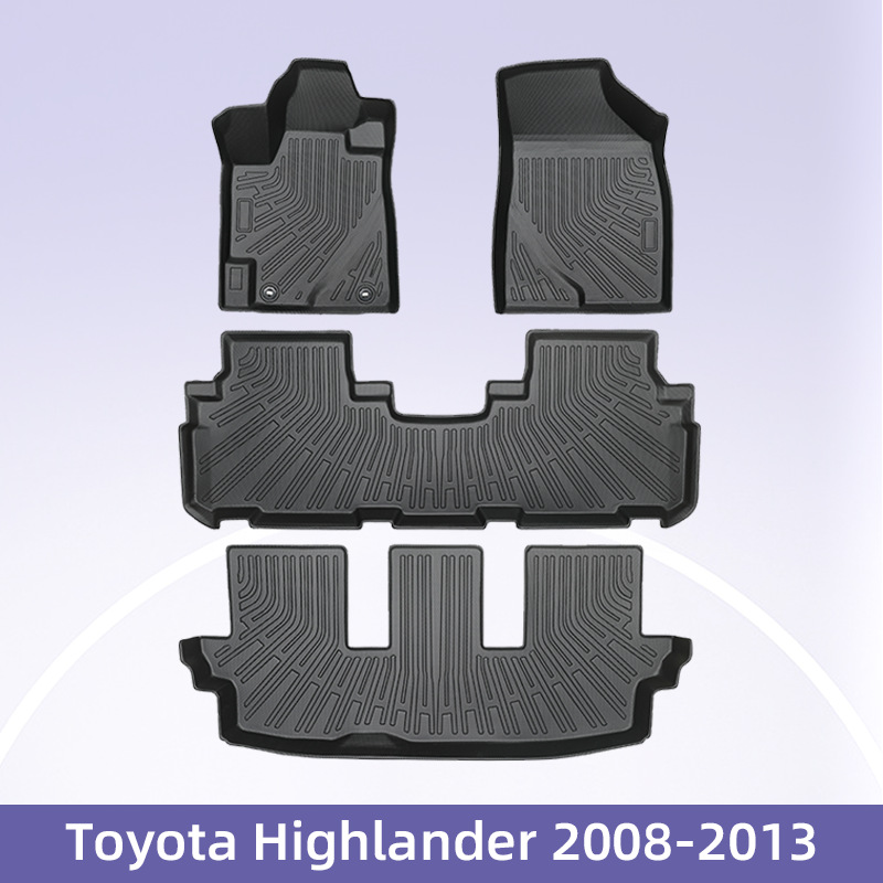 Aplicable a TOYOTA Highlander Fuel 2008 - 2013 3D todo el tiempo TPE cojín de pie de automóvil