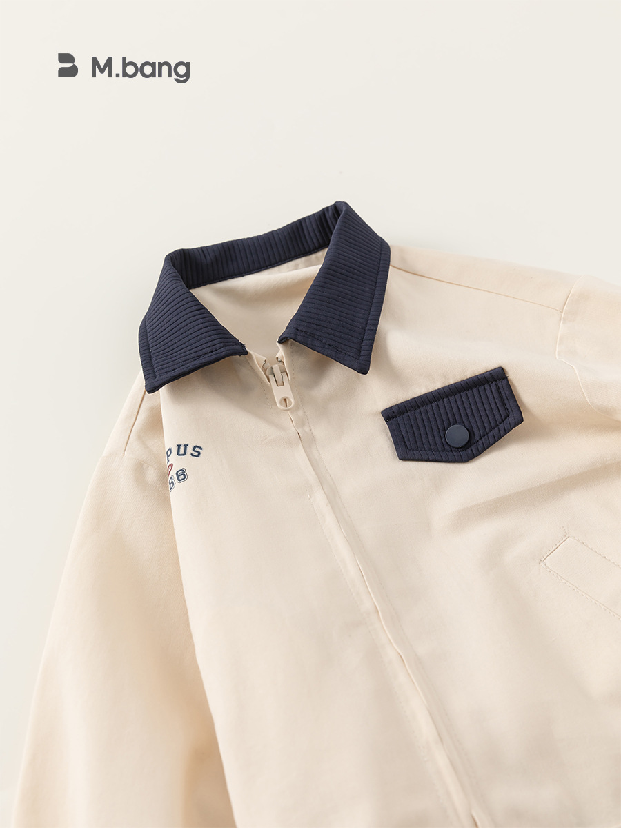 Youbao ropa para niños chaquetas para niños primavera chico guapo color de contraste solapa chaqueta casual chaqueta fina de primavera