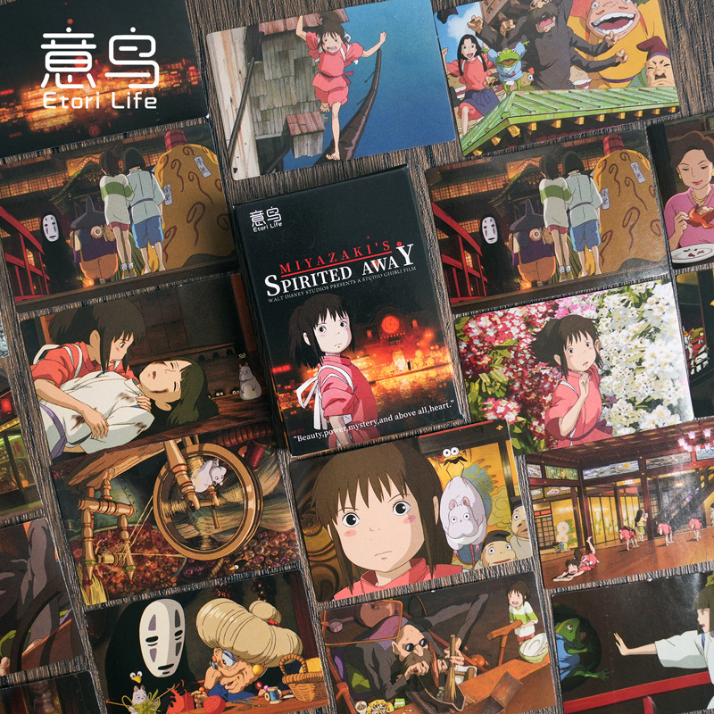 Yi niao etori boxed stickers Qianhe Qianxun movie series retro Journal decoration materials 30 pieces
