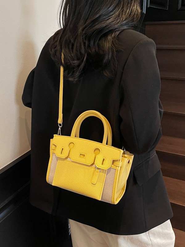 Transfronterizo nuevo estilo de tendencia europea y americana retro empalme bolso de gran capacidad de alto impacto de color de viaje mochila de hombro