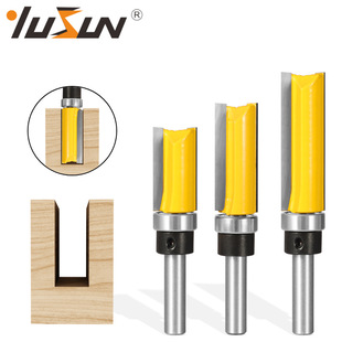 Yusheng bearing straight cutter 8x 16 woodworking milling cutter handle with single bearing double-edged straight cutter trimming machine bakery milling