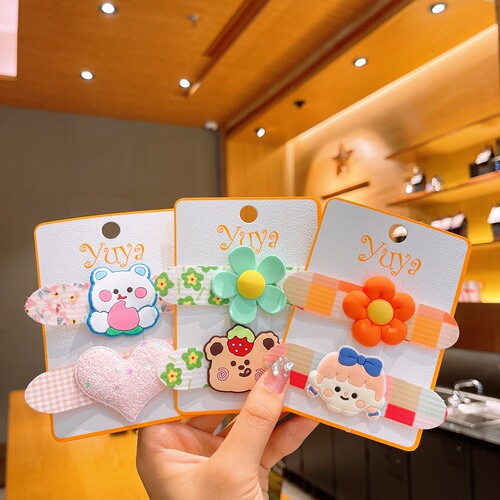 Children's bangs stickers, headbands, little girl princess hair stickers, summer hair sorting tool, baby girl's Velcro stickers