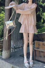 2025年新款夏装两件套显瘦简约遮肉小个子女甜美清冷系套装裙