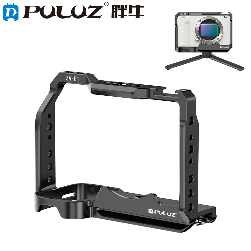 Puluz vaca grasa adecuado para Sony A6700/A6400/ZV-E10 micro sola cámara de expansión conejo jaula marco protección