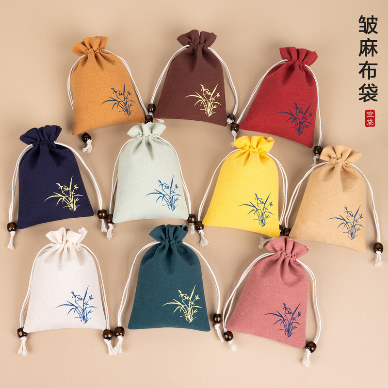 Thickened Small Cloth Drawstring Pouch, Buddhist Bead Bag, Bracelet Storage Bag, Jewelry Cloth Bag Wholesale Thickened Small Cloth Drawstring Pouch, Buddhist Bead Bag, Bracelet Storage Bag, Jewelry Cloth Bag Wholesale
