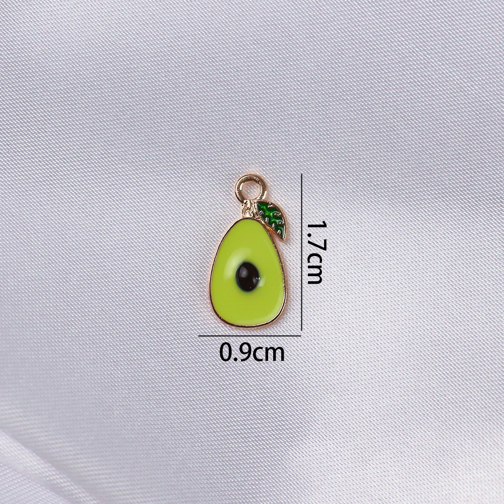 Colgante de frutas de aleación con gota de aceite, DIY pulseras y pendientes