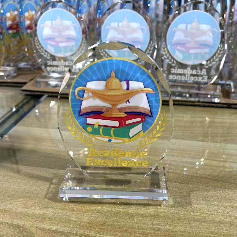 Medalla acrílica, trofeo de cristal, trofeo creativo, tarjeta de autorización, trofeo conmemorativo, trofeo conmemorativo, producción de trofeos