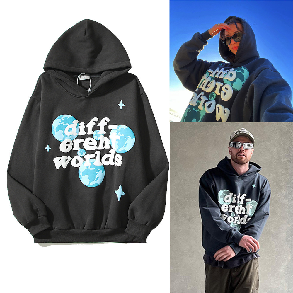 Herren Kapuzenpullover Mit Grafischem Buchstaben-print_voghion.com