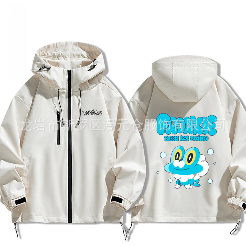 Pokémon Greninja Evolution Jacket Spring and Autumn Hooded Coat Cross-Border