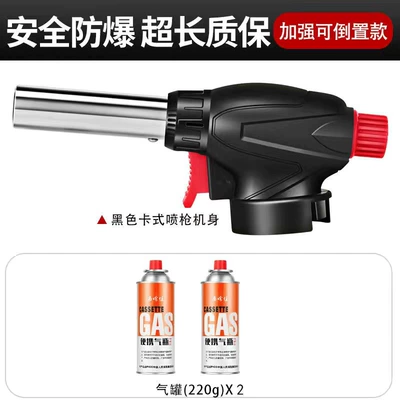 Portable spray gun head cartridge Alovlandırıcı (Vozduşka/İqniter) - black-spray-gun-2-bottles-of-gas