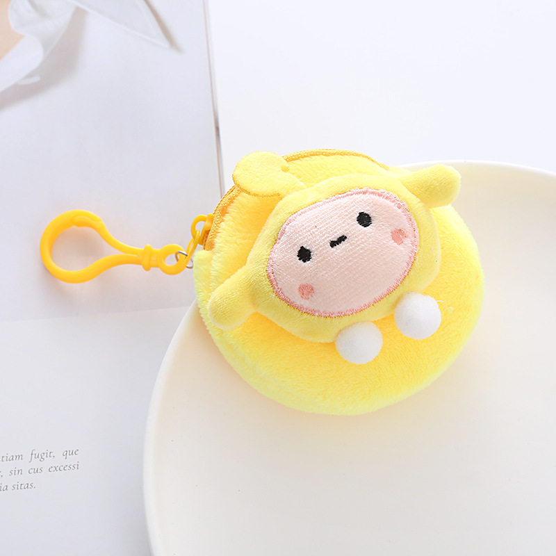 Yellow egg waffle coin purse