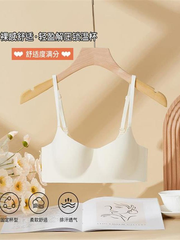 Daifei Daifei Close-Fitting Seamless One-Piece Women's Bra for Small and Medium-Sized Girls with Push-Up Sports Slimming Look Glossy Intimates