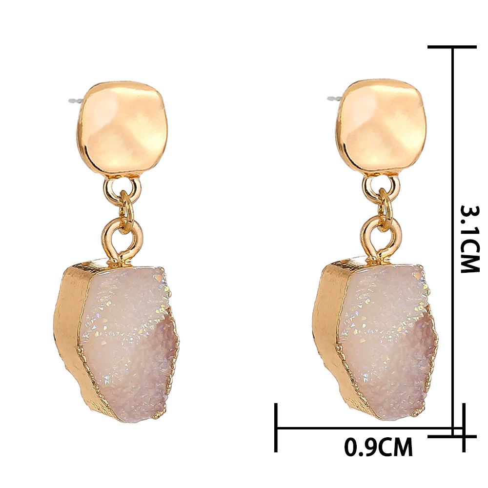 European And American Retro Color Abalone Earrings Personality Earrings display picture 5