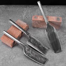 手工双面砖刀锰钢锻造单面工业级瓦刀抹泥砍砖建筑工具砌墙砌砖刀