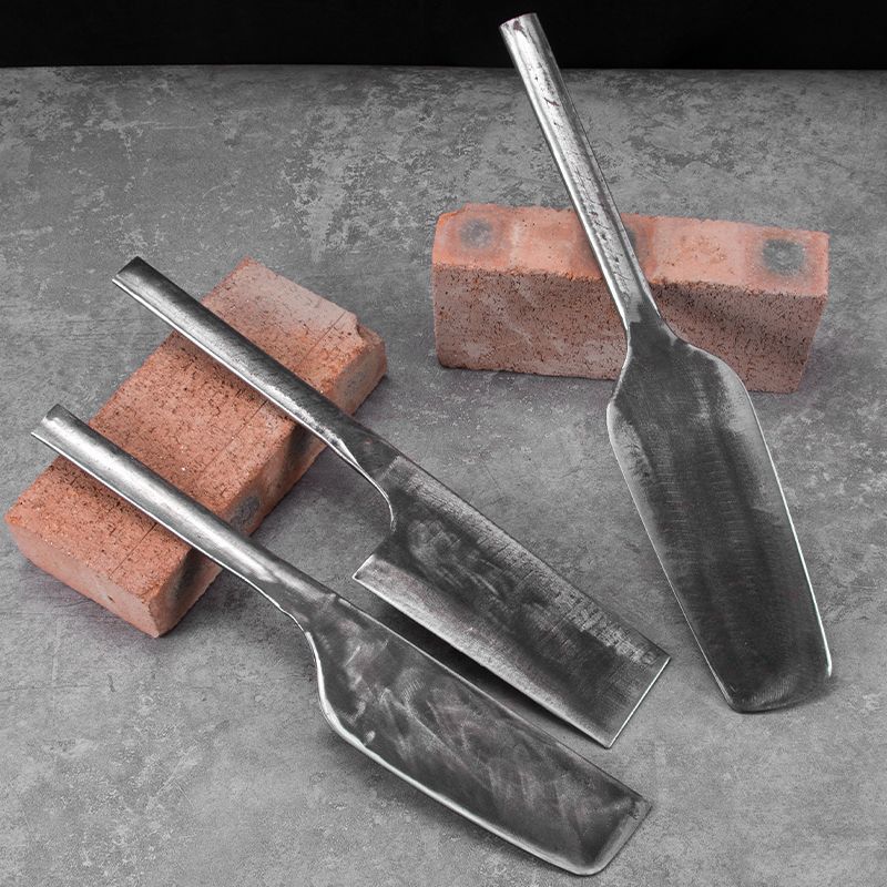 手工双面砖刀锰钢锻造单面工业级瓦刀抹泥砍砖建筑工具砌墙砌砖刀