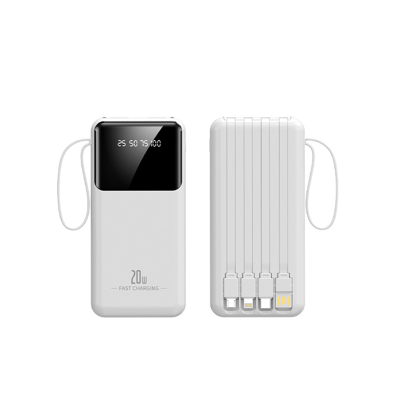 KC 大容量パワーバンク 20000 mAh 高速充電ケーブル付き超薄型ポータブル屋外モバイル電源カスタムロゴ|undefined