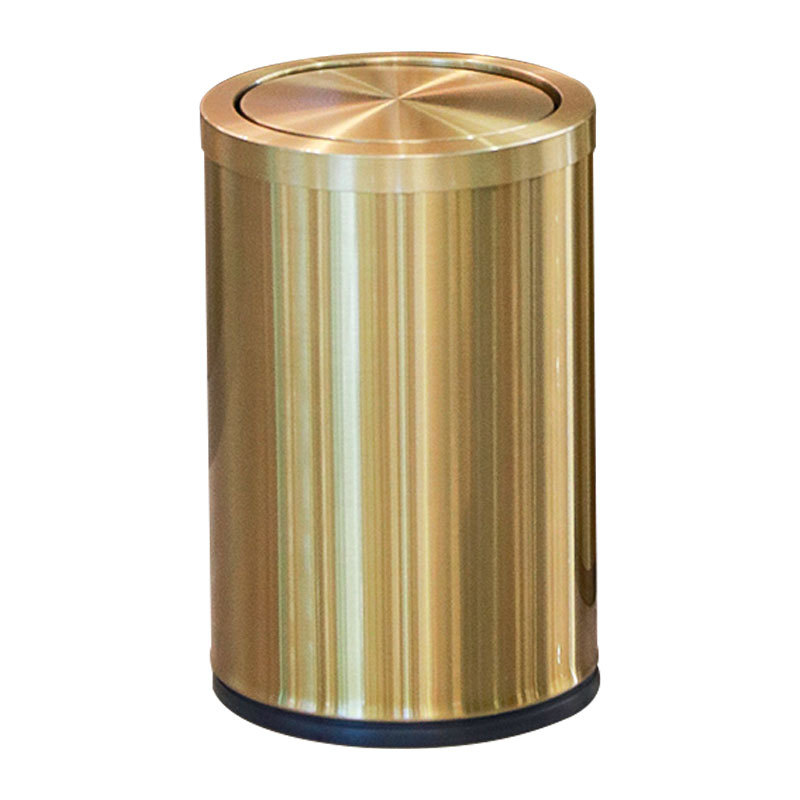 Basura simple tapa de acero inoxidable con tapa hogar Sala baño Hotel comercial luz lujo creativo