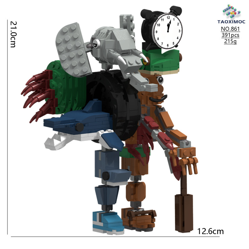 外国の AI 山と海の古典木の棒人間融合ビッグボス変異シリーズフィギュアビルディングブロック子供の教育組み立ておもちゃ|undefined