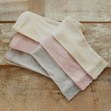 2025秋款草莓珊韩国儿童女孩洋气蕾丝边棉质打底裤现货