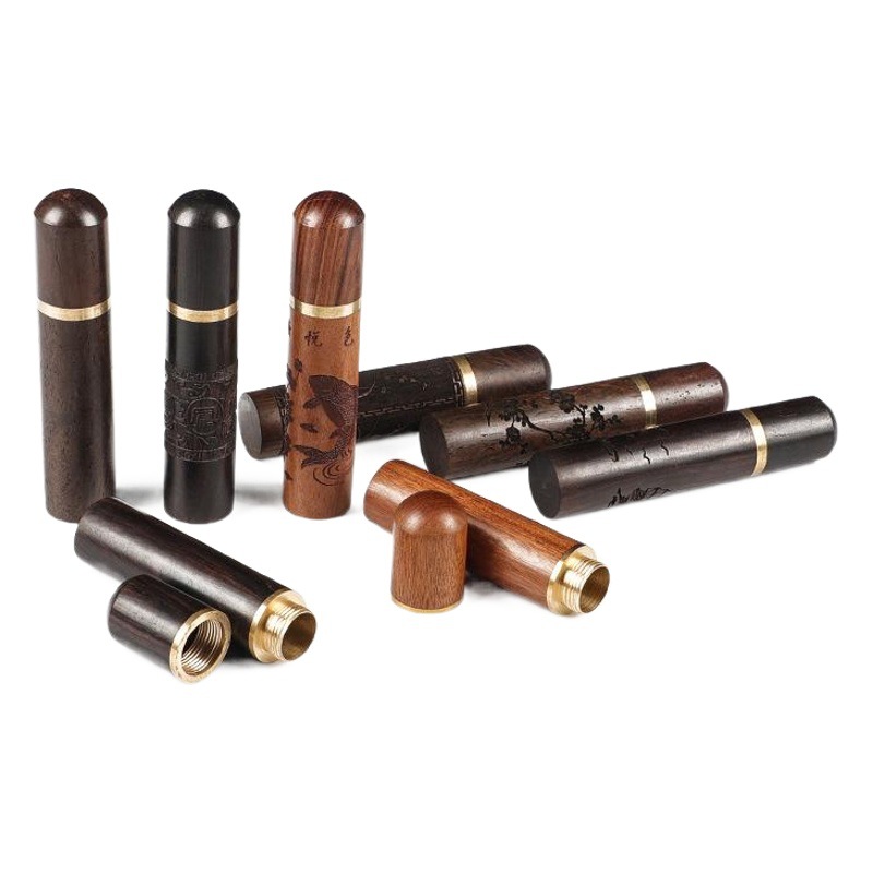 Jeringa de sándalo portátil titular de palillo de dientes jeringa ciega aguja de coser de mano jeringa de almacenamiento jeringa de madera puesto de suministro