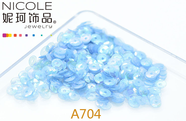 Austria importó lentejuelas 4mm cóncavo bordado francés Glitter Ropa Accesorios 10g Pack