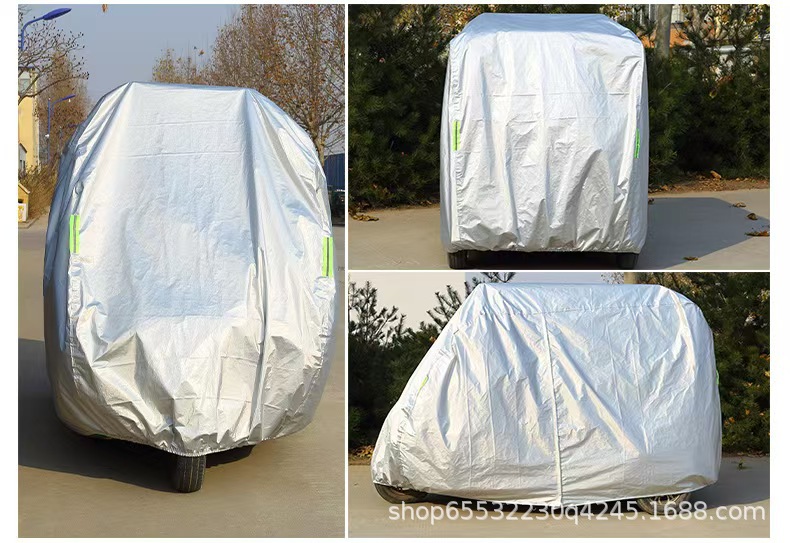 Fully Enclosed Electric Tricycle Sunshade, Full Car Cover, Car Cover, Thickened Rainproof, Sunproof and Waterproof Cover, New Style
