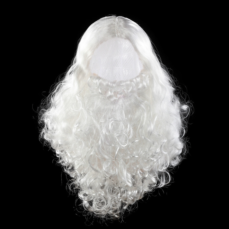 Cross-Border Christmas Wig Christmas Beard Santa Hat Grandpa White Beard Factory Wholesale