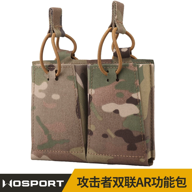 WOSPORT Камуфляж Атакующий AR Двойная функциональная сумка Стрелялки Спортивные тактические игры 5.56 Магазин хранения