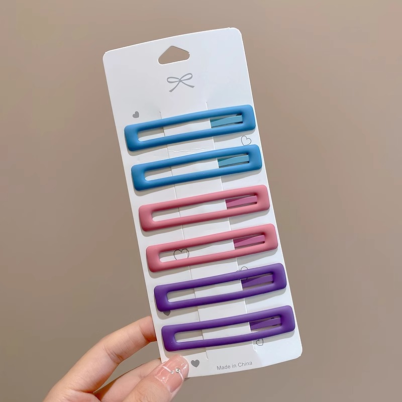Ins simple abrazadera BB esmerilado toque de cabello, clip lateral, clip de cabello roto, mujer 2024 nuevo clip de cabello de cabeza trasera