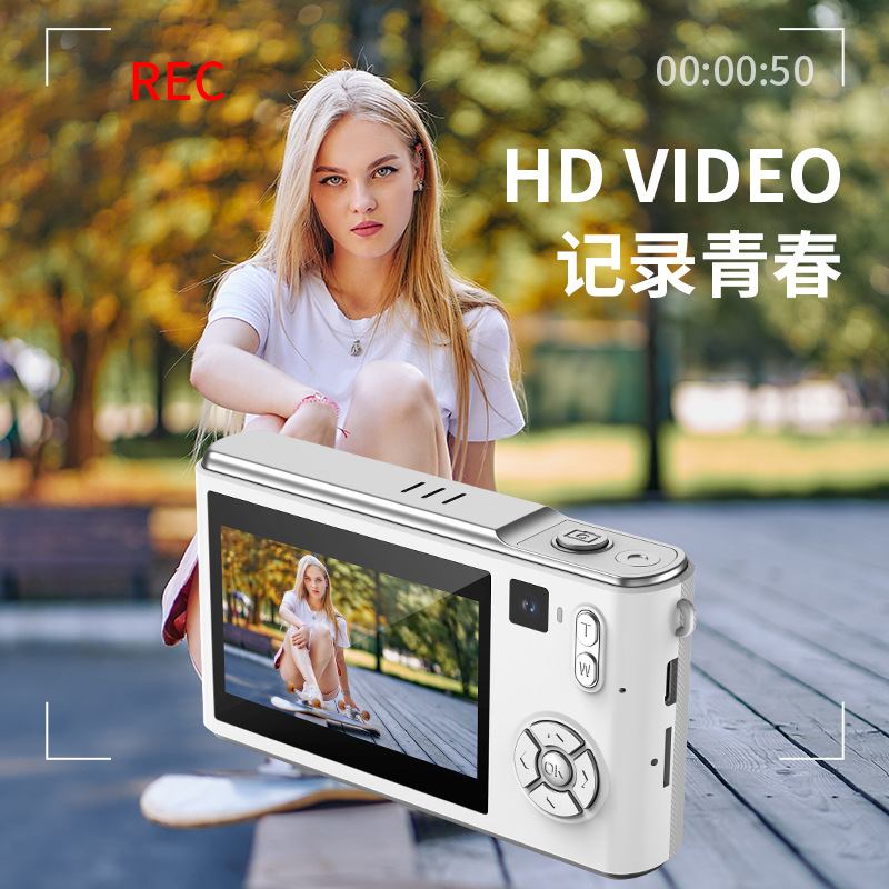 3.0 Pulgada HD cámara digital de pantalla grande portátil CCD estudiantes del campus en el disparo delante y detrás de la mini cámara