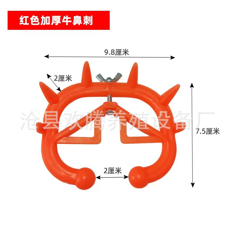 Rojo grueso buey nariz espina