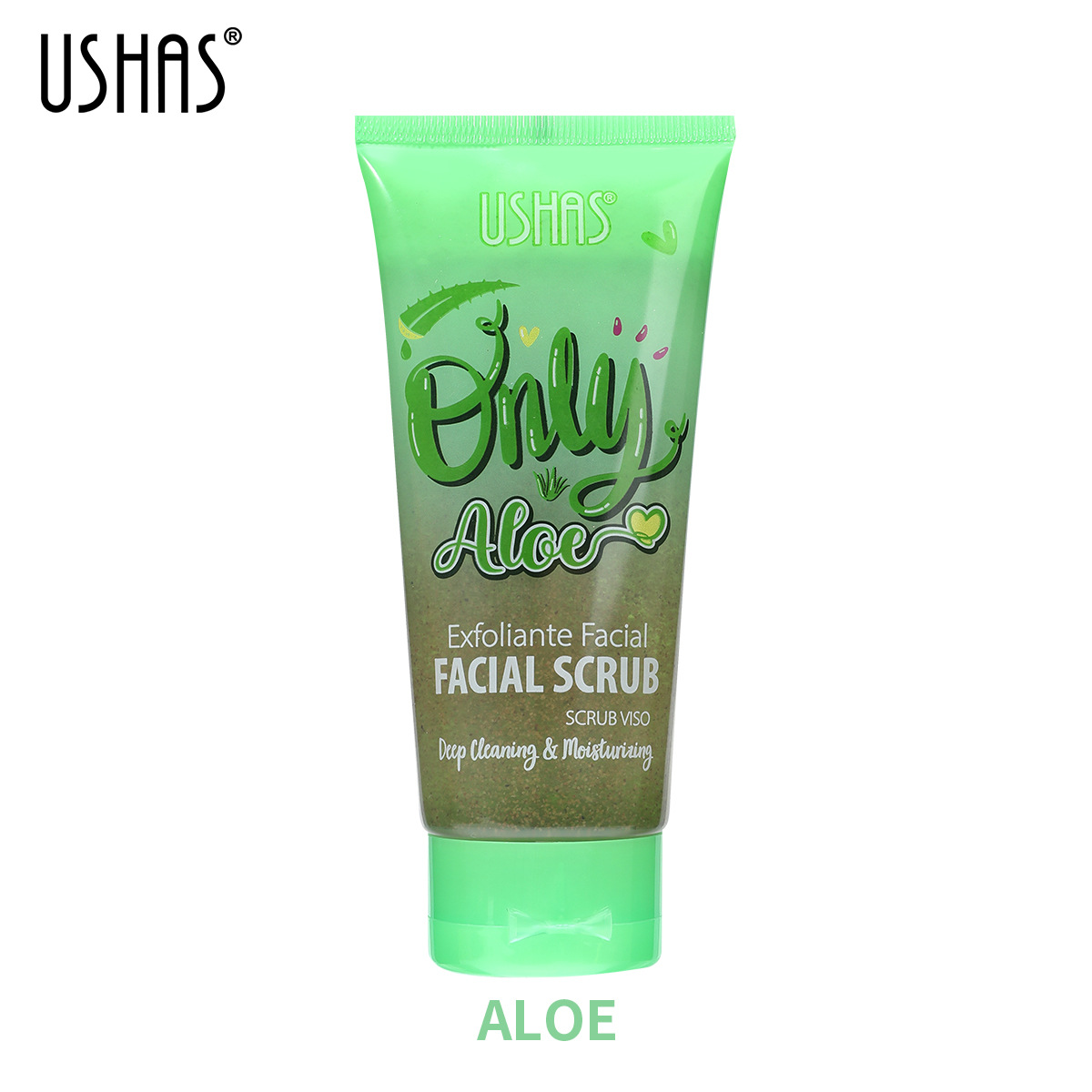 Exfoliante corporal de frutas USHAS, éxito de ventas transfronterizo, para masaje, limpieza de la piel y cuidado, sal de baño HA343