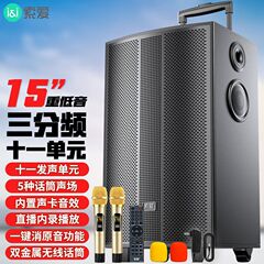 索爱T30广场舞音响大功率户外便携演出拉杆音箱直播声卡唱K歌专用