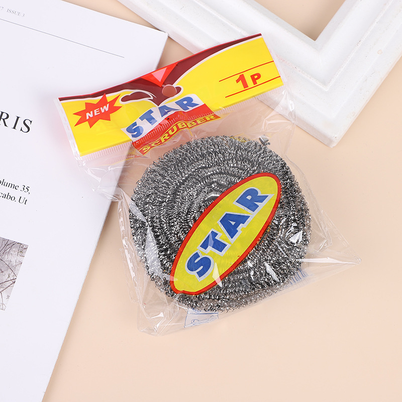 Steel Wire Ball 40g Cleaning Brush, Powerful Stain Remover, Stainless Steel Dishwashing Brush, Household Cleaning Ball, Wholesale Steel Wire Ball