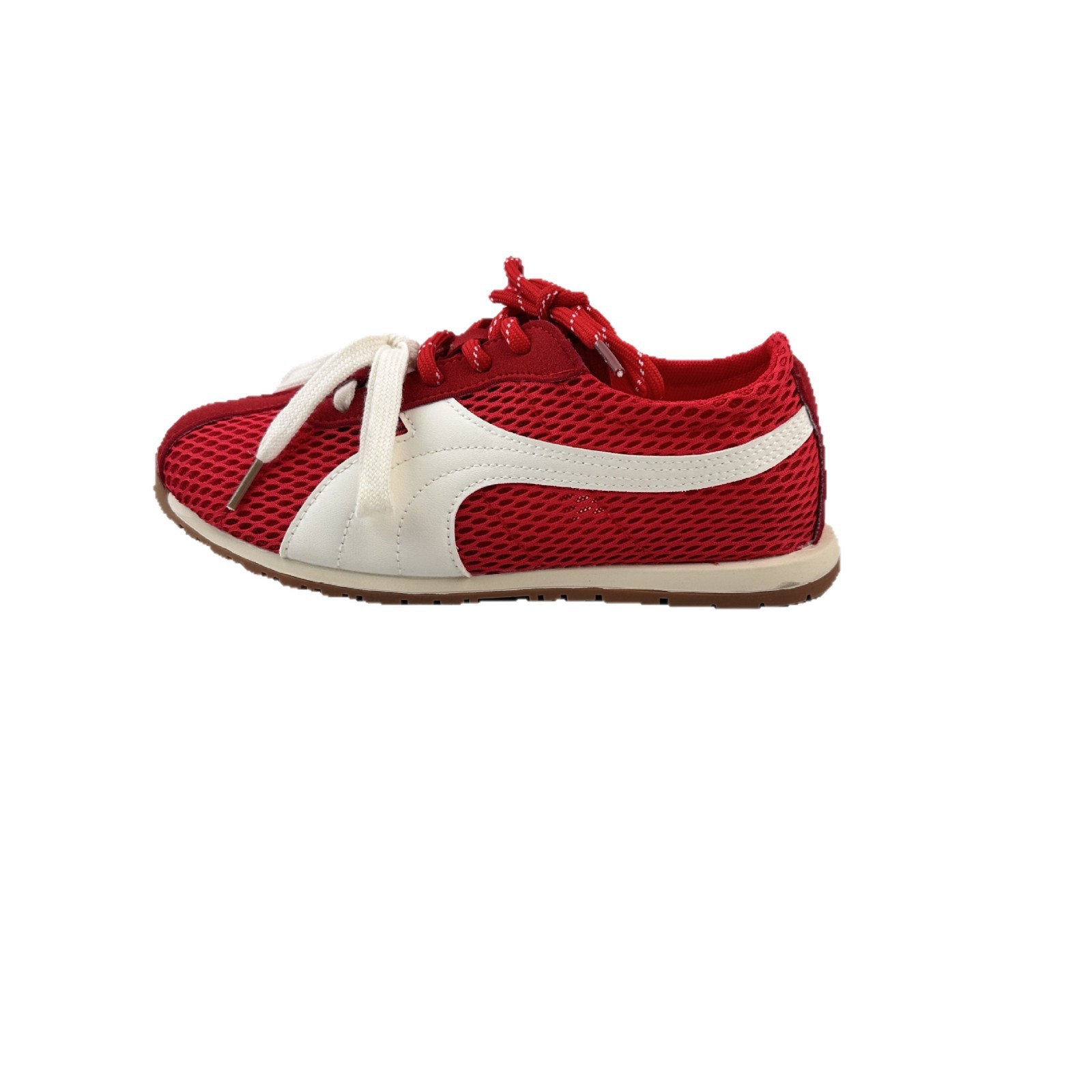 A9926 insoles de látex / zapatos de skate de malla transpirables zapatos de mujer zapatos de verano ligeros zapatos casuales blancos