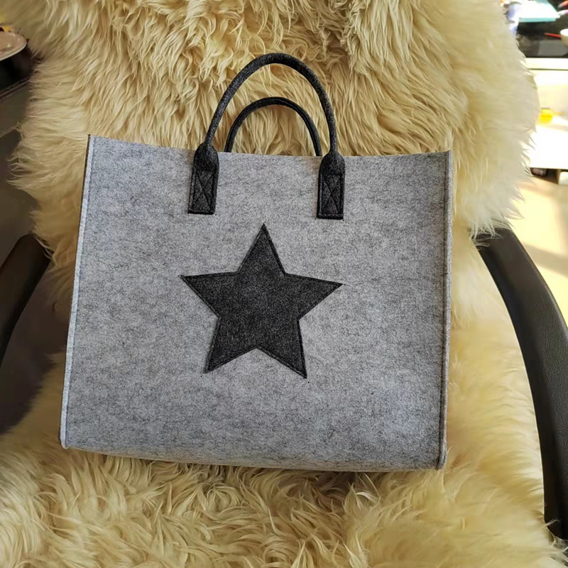 Advertising Promotions Amazon's Popular Felt Shopping Bag Creative Felt Bag Tote Storage Bag Can Be Customized with Logo