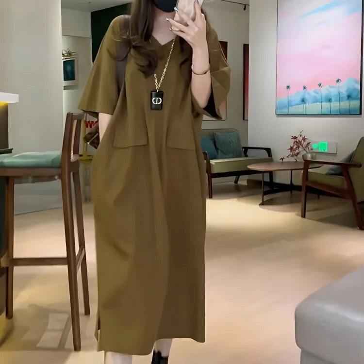 European Dress 2023 Plus Size Women's Clothing Socialite Goddess Style Elegant Western Style Loose Slimming Look Skirt