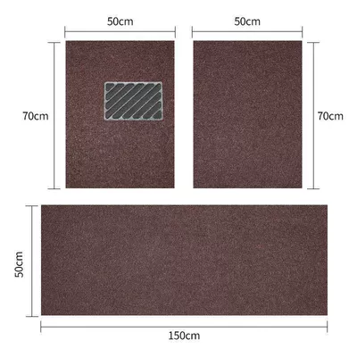 Universal, Self-Cutting, Single Driver and: Universal Foot Pad - brown-three-piece-set