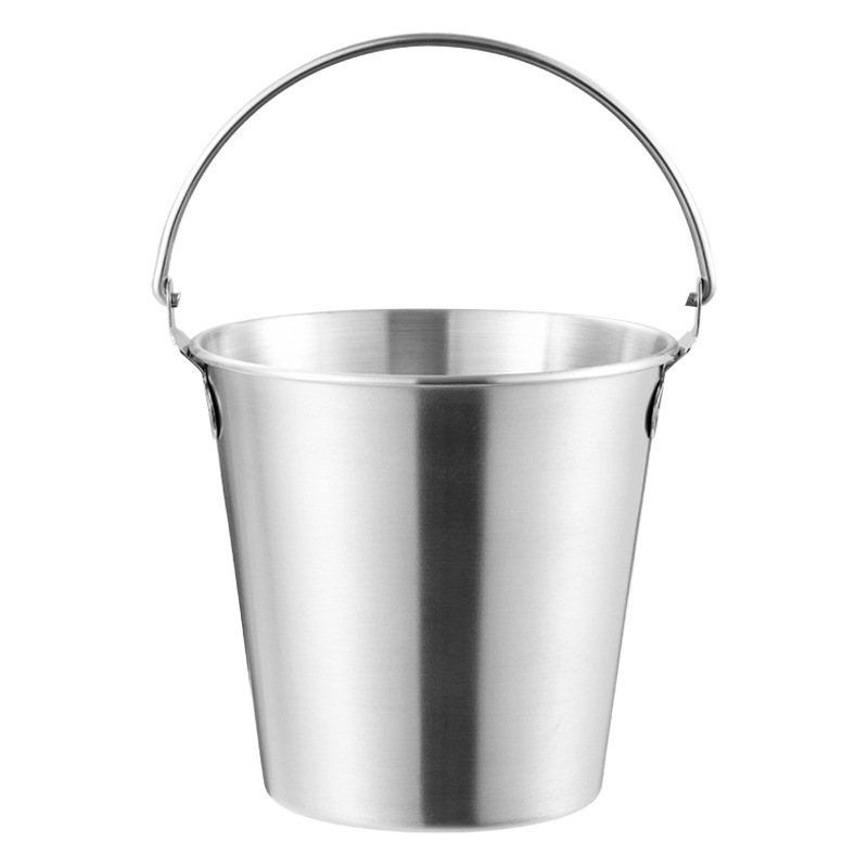 Cubo de cubo de hielo 304 de acero inoxidable cubo de hielo de aspecto alto bar suministros champán cubo mini papas fritas bocadillo cubo pequeño