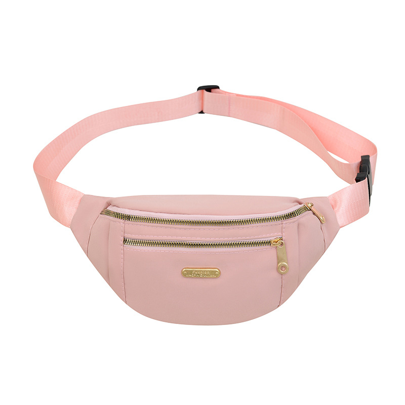Bolso de cintura al por mayor de gran capacidad coreana bolso de cintura de moda de mujer doble cremallera bolso de cintura de teléfono móvil bolso de pecho de mujer