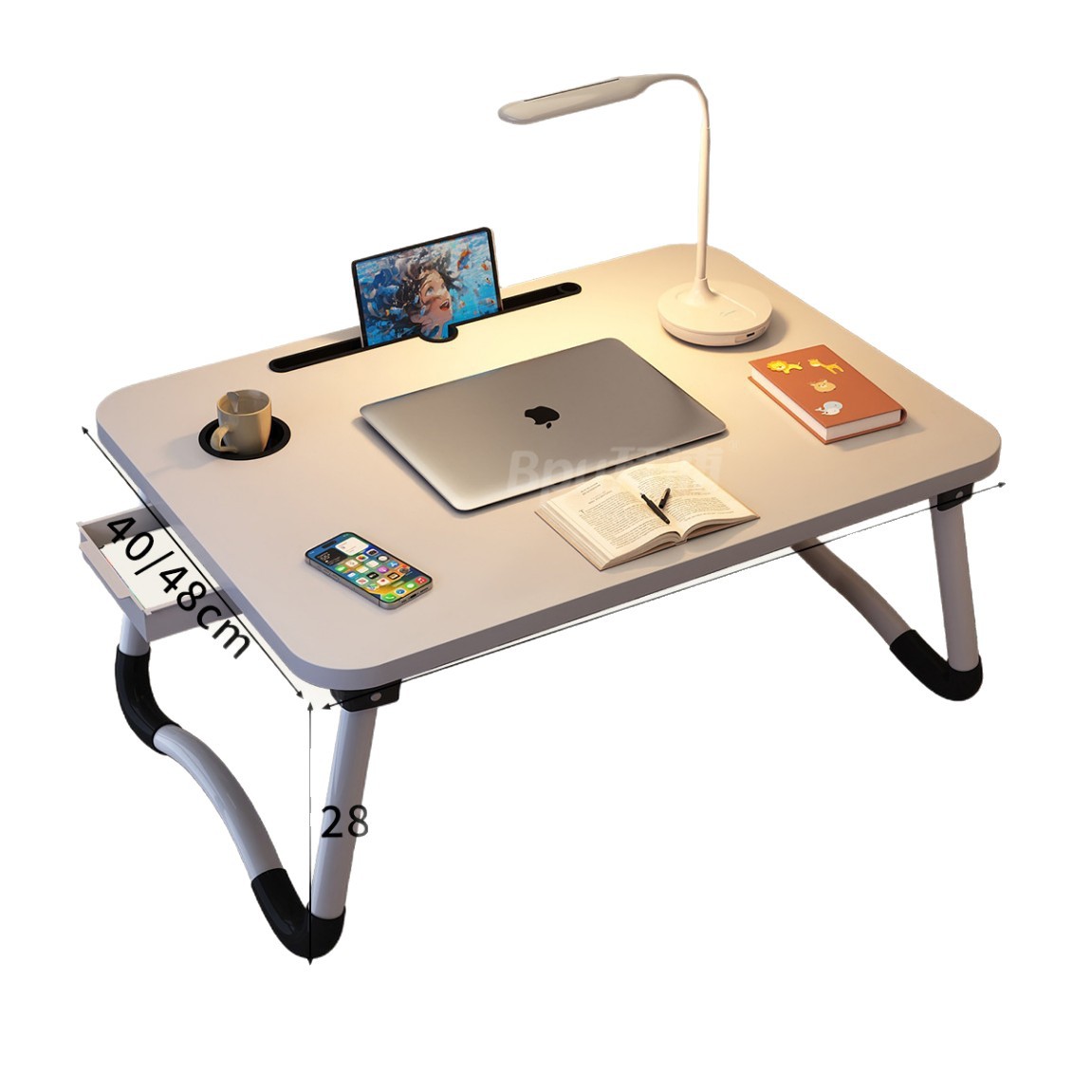 Mesa de cama pequeña oficina en casa plegable escritura tablero pequeño dormitorio universitario computadora portátil simple
