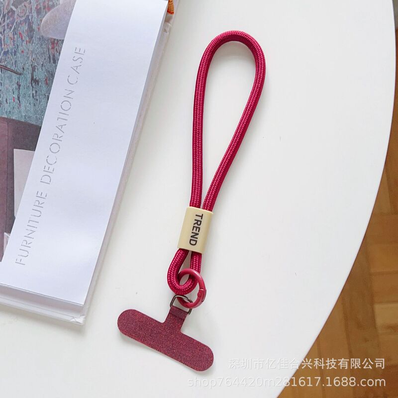 短款可调节锁扣手绳防丢垫片通用手机挂绳户外出行简约涤纶手腕绳|undefined