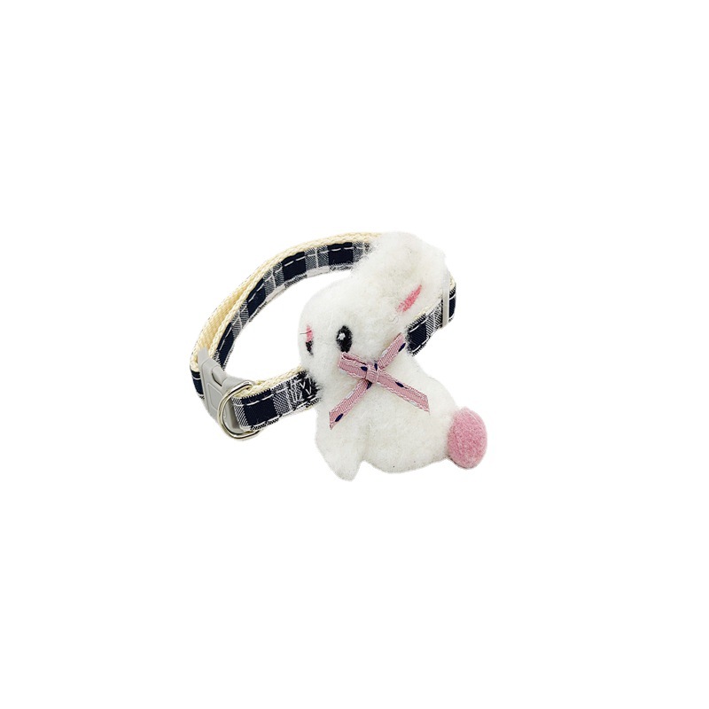 Nuevo collar de mascotas cuadriculado pequeño conejo gato collar gatos collar campanas perros joyerías fabricantes de artículos para mascotas